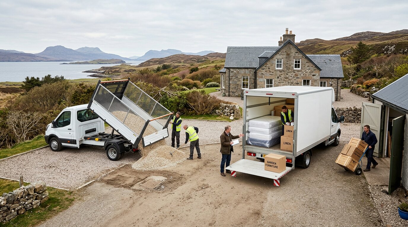 Preparing a West-Coast Property for the Season: Tipper or Truck?