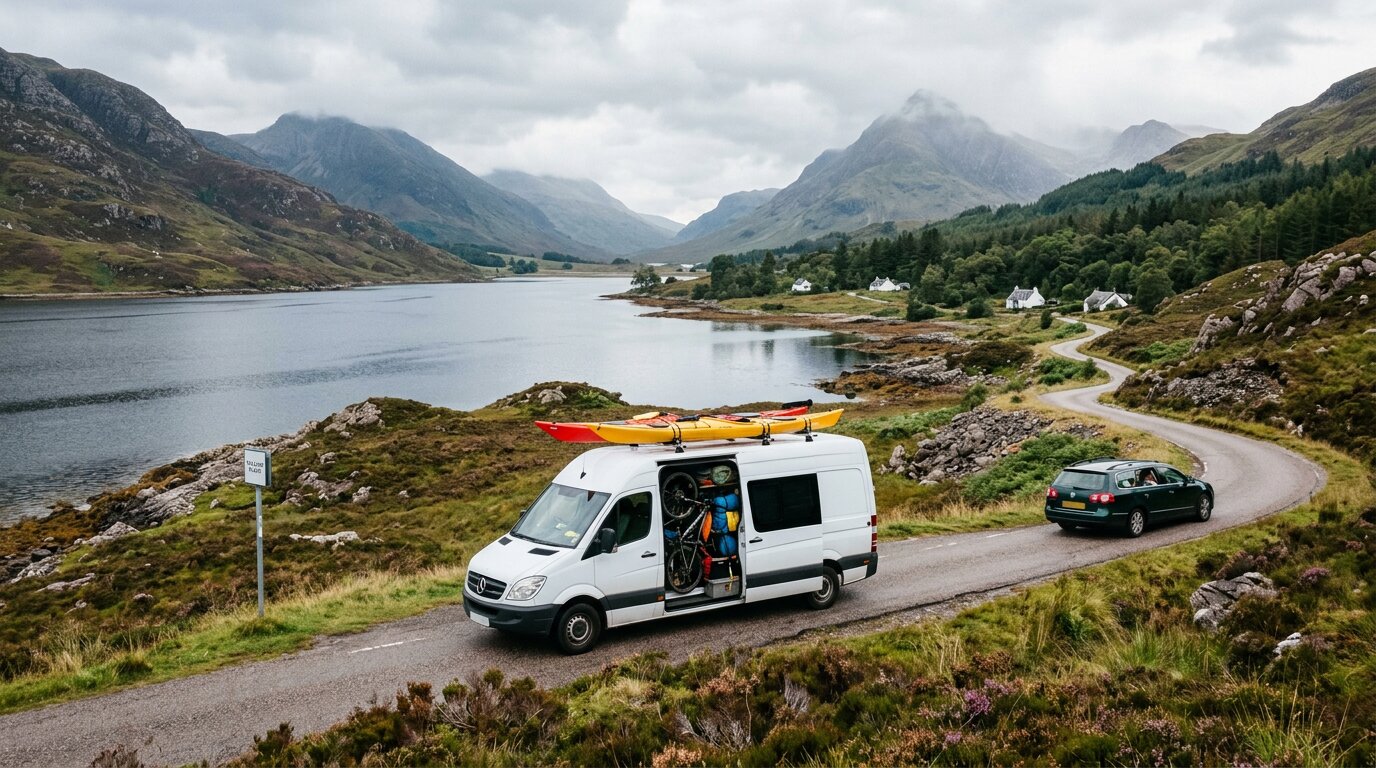 West-Coast Scotland with Bulky Outdoor Gear: Separating People from Equipment